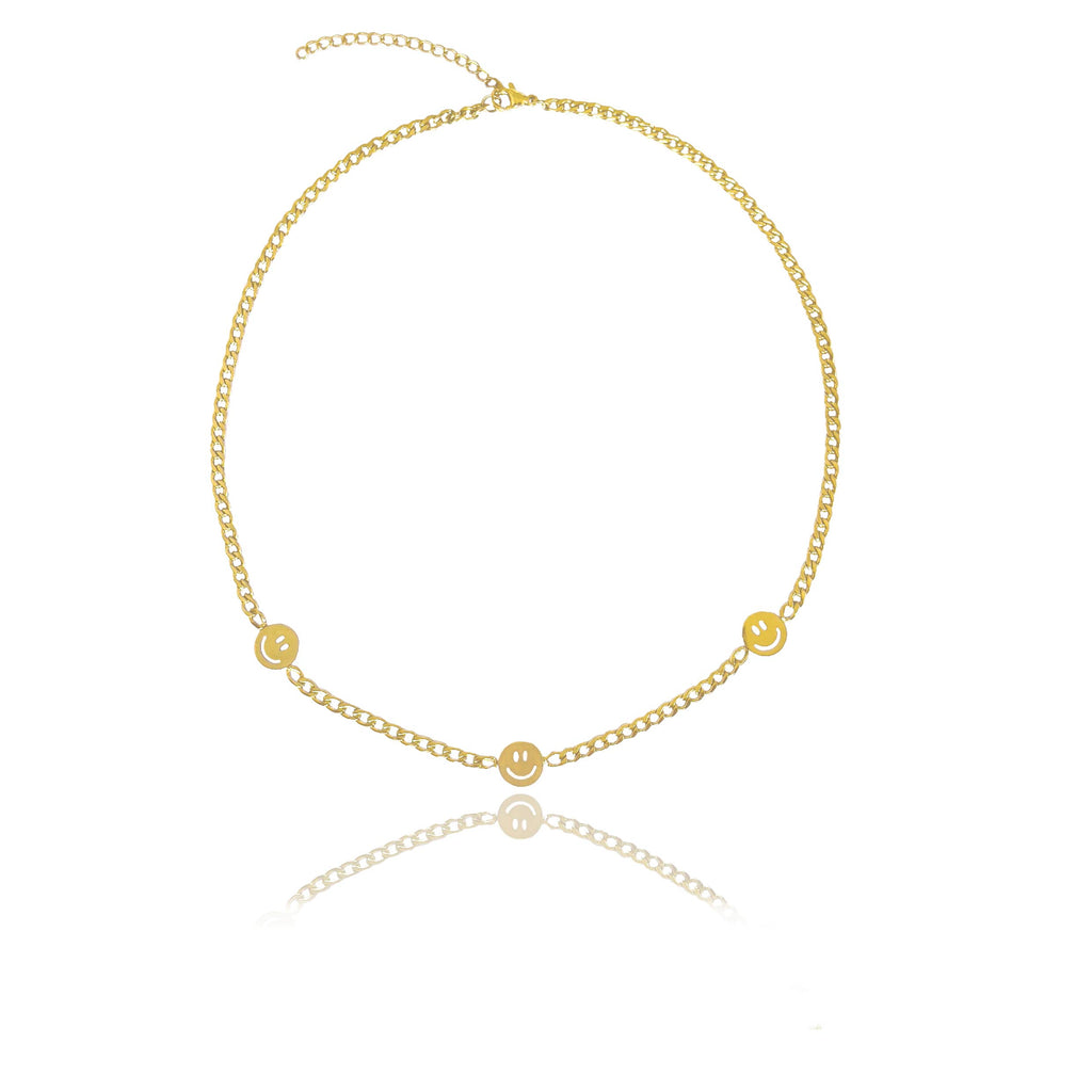 Gold Smiley Necklace