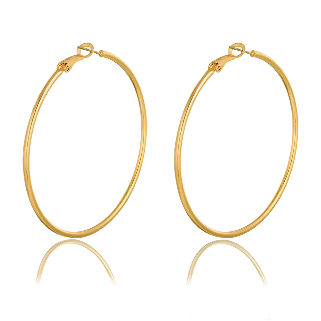 Gold Thin Hoop Earrings