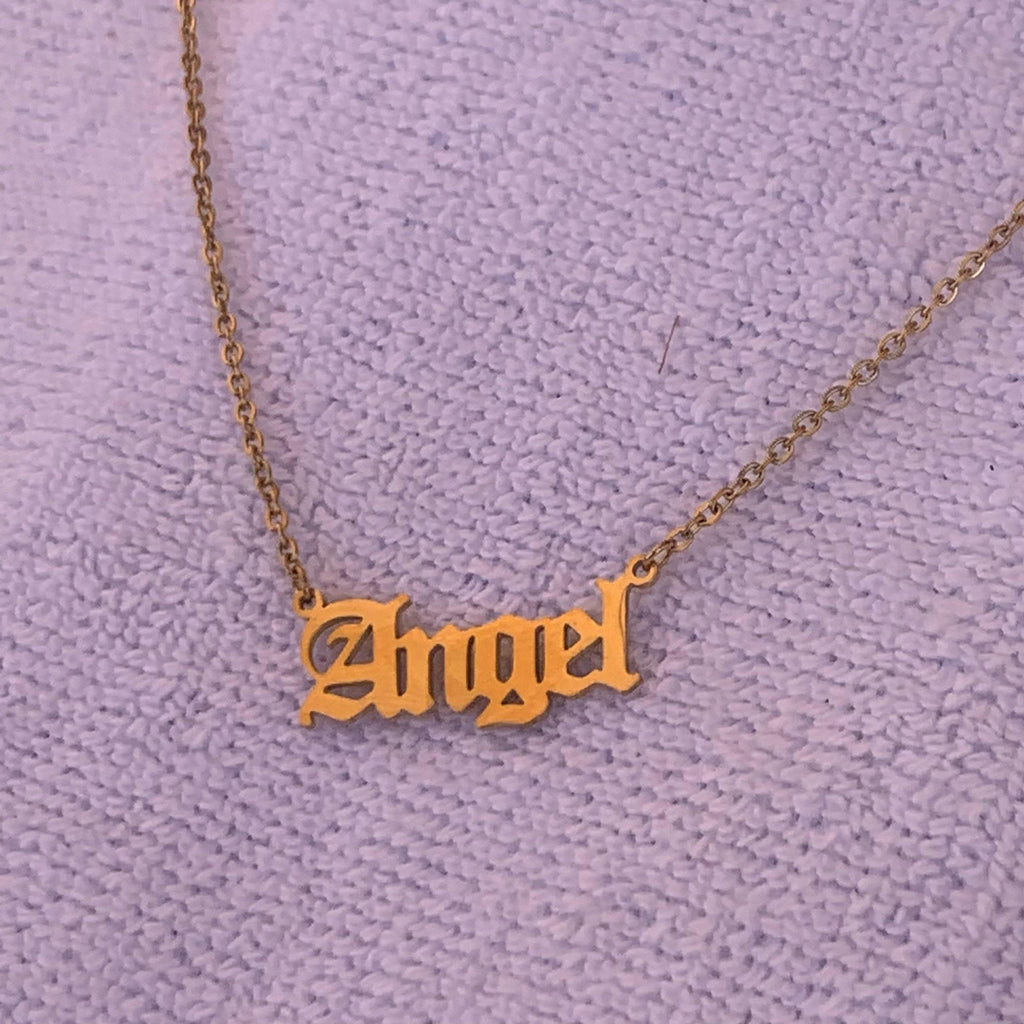 Gold Angel Necklace - Somewhere Someday